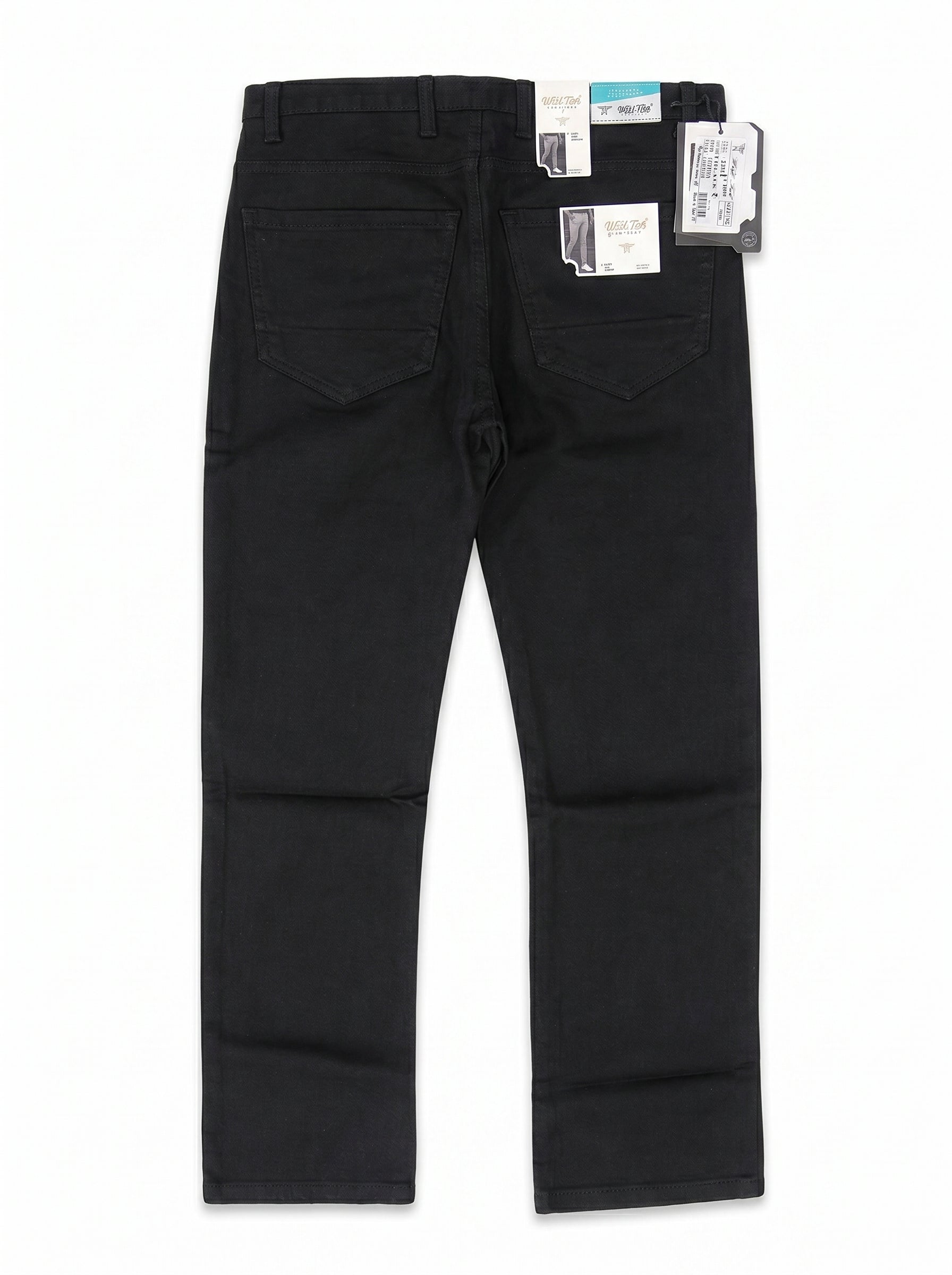 Men’s Solid Black Slim Fit Cotton Trouser