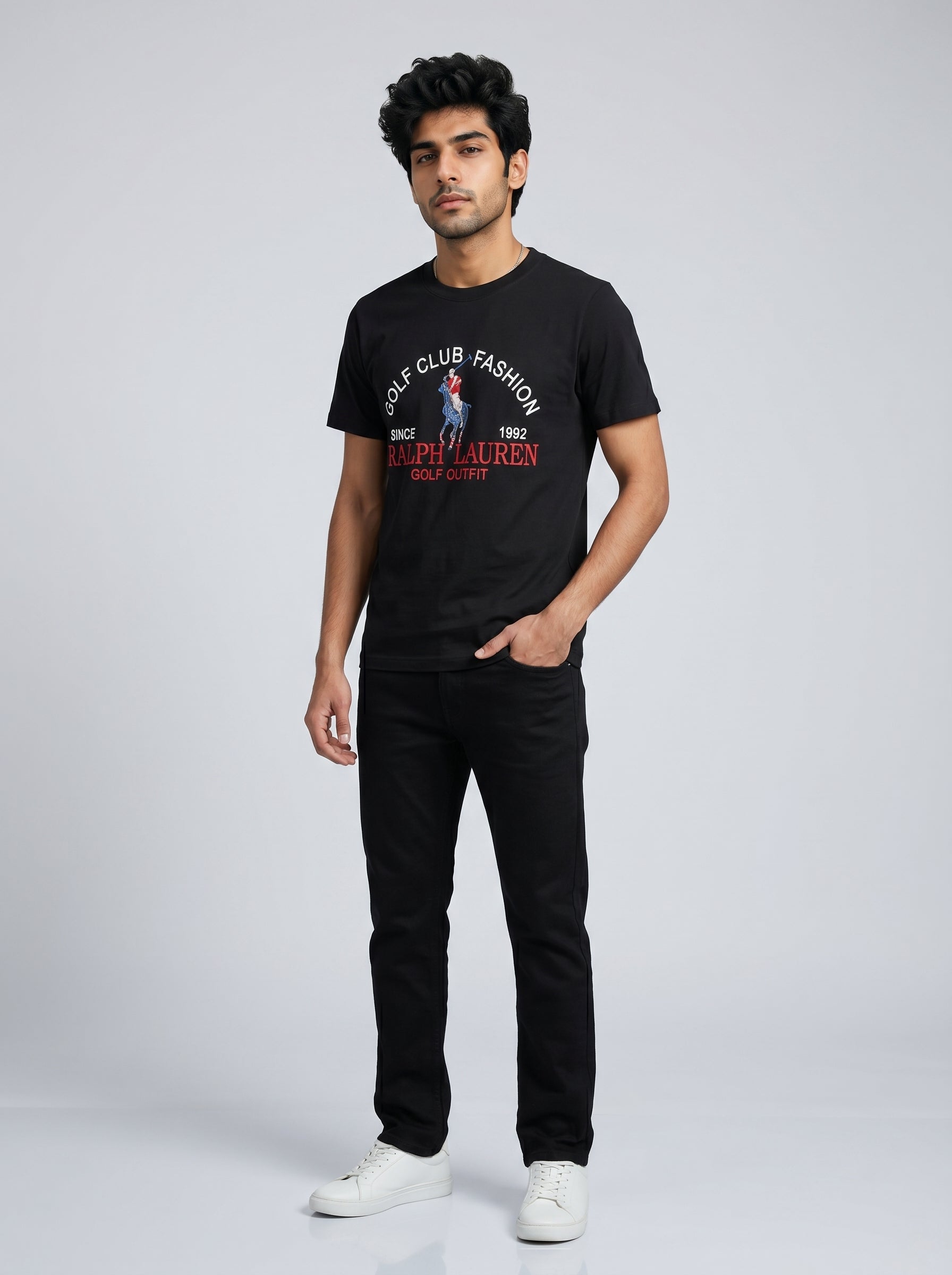 Men’s Solid Black Slim Fit Cotton Trouser