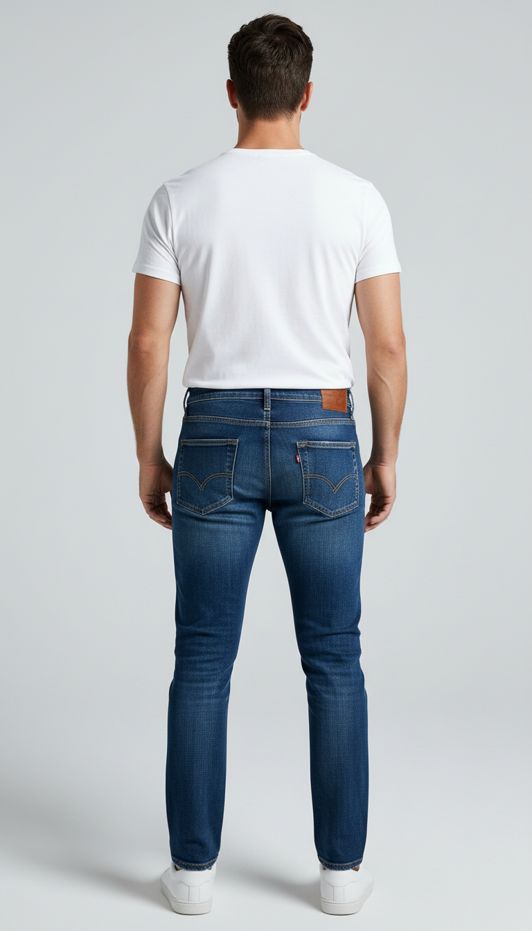 Will Tok Navy Slim Tapered Fit Mid-Rise Jeans